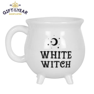 Cauldron Mug White Witch