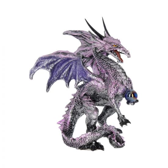 Purple Dragon Protector Fantasy Figurine 14.5cm