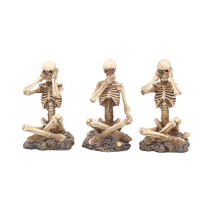 See No Evil Speak No Evil Hear No Evil Skeleton set 8.5cm