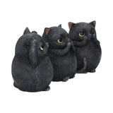 Three Wise Fat Cat Figurines 8.5cm