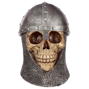 Skull with Chain Mail & Helmet