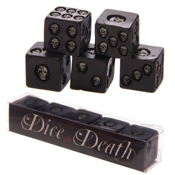 Skull Dice Black Pk5