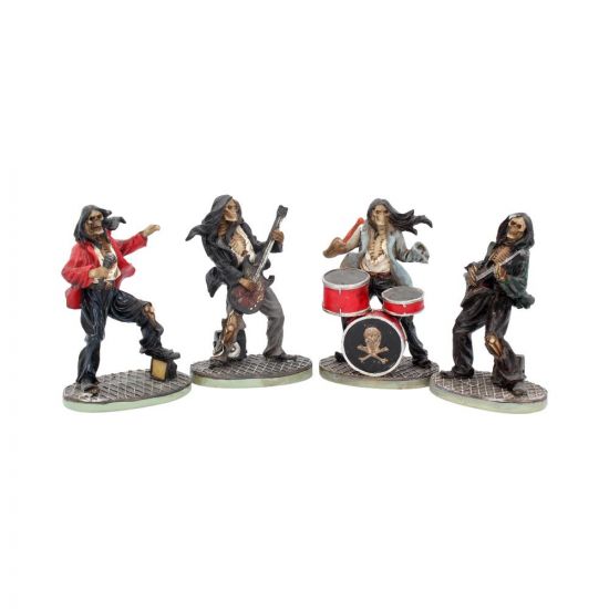 One Hell of a Band Figurine Set Drummer Bassist Guitarist Vocalist Ornament Set 10cm