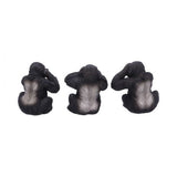 See No Evil Three Wise Apes Silverback Gorilla Figurines 8cm