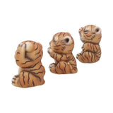 See No, Hear No, Speak No Evil Striped Tiger Cub Figurines 8cm